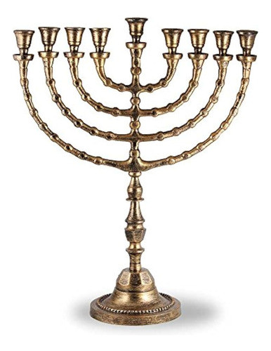 Zion Judaica X Large Traditional Menorah Usa Velas O Aceite 0