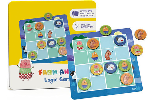 Juego De Sudoku Magnético Para Niños Con Tema De Granja, 14x 0
