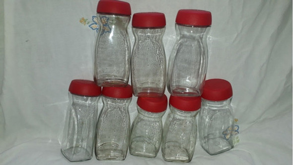 Lote Bollones Frascos De Vidrio De Café  X 10 0
