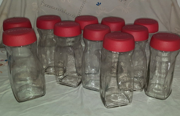 Lote Bollones Frascos De Vidrio De Café  X 10 1
