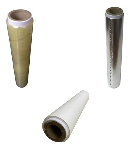 Film Adherente 38x100 +rollo Aluminio 1kg+papel Manteca 1kg 0