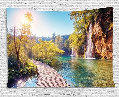 Abstracto Tapiz Por Ambesonne Impresión Patrón Geométrico Co 0