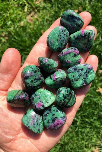 Zoisita Con Rubí Por Unidad // Gemoterapia // Ugún Cristales 0