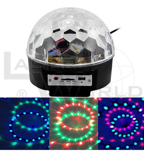 Combo Luces Dj Audiorítmicas Iluminación Bola Y Lámpara Led 1