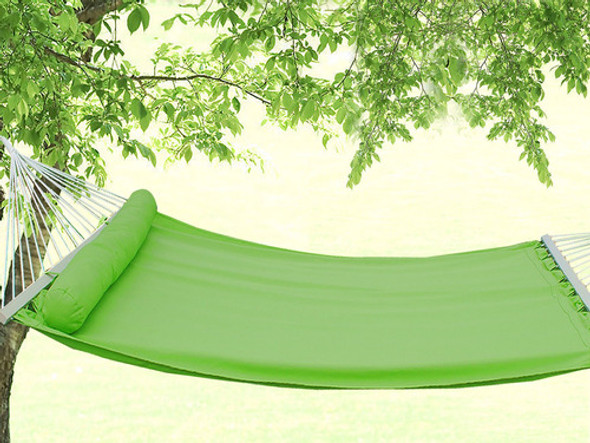 Hamaca Para Dormir Cama Verde W/almohada Doble Separador Bar 0