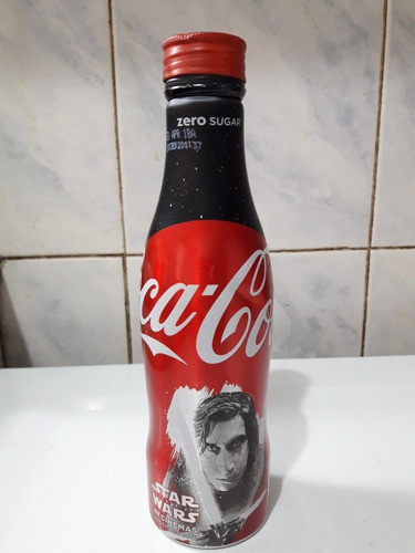 Coca Cola Botella Aluminio,star Wars,zero Sugar,250 Ml,vacia 1