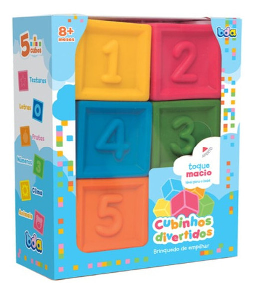 Brinquedo De Bebê Cubinhos Divertidos 8+meses_números 0 Brinquedo De Bebê Cubinhos Divertidos 8+meses_números 0