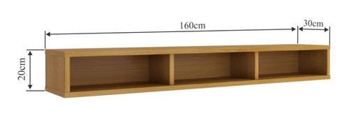 Nicho Triplo 160cm Madeira Maciça Bossa Artemobili Wt 1