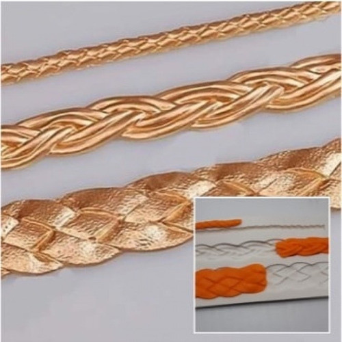 Molde De Silicone Cordas Tranças Acabamento Para Bolo 0