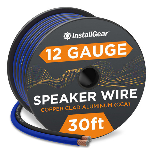 Installgear Cable De Altavoz De Calibre 12 Awg (30 Pies, Azu 0