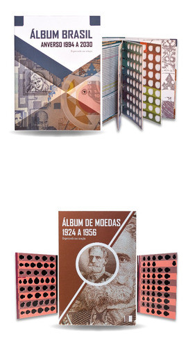 Álbum Moeda Real Anverso 1994-2030 + Álbum Cruzeiro E Réis 0