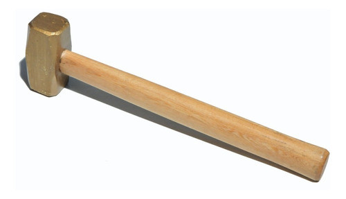Martillo Maza De Bronce 500grs Cabo De Madera Antichispa 1