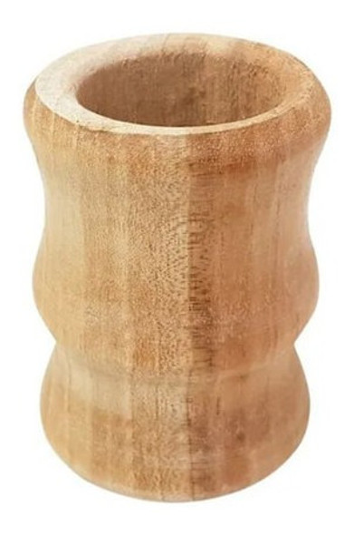 Pilão Socador Amassador Tritura Alho Temperos Madeira 8 Cm 1