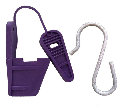 50 Alças Cunha Esticador Cabo Fio Fibra Drop Roxo 0