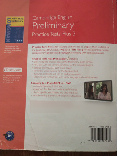 Practice Test Cambridge English Preliminary Plus 3 1