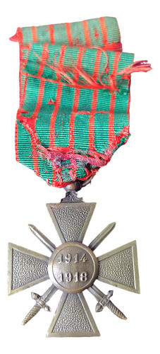 Medalla Francia, Primera Guerra Cruz De Guerra 1914 - 1918 1