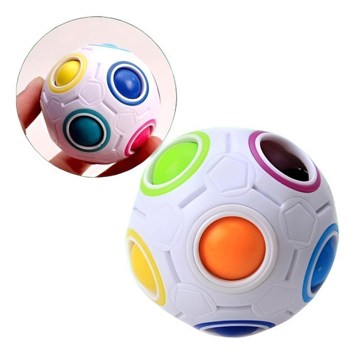 Arco Iris Mágico De Fútbol Redondo Bola Lisa Juego Divertido 0