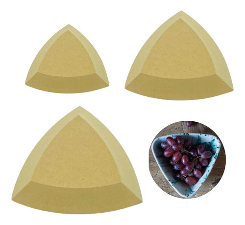 Kit 3 Moldes Triangulares Apilables Para Cerámica Nº 1-2-3 0