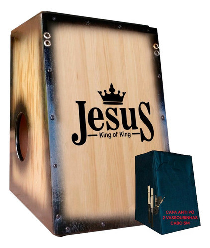 Cajón/carron Elétrico Jesus + Sleep + 2 Vassourinhas + Cabo 0