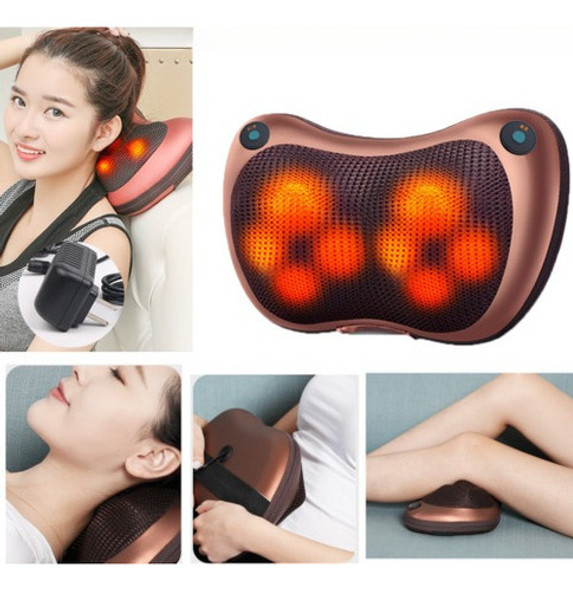 Calentar La Almohada De Masaje Shiatsu Amasado Recargable Cu 1