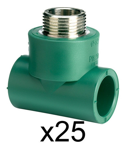 Tee 32 X 3/4 Rosca Macho Termofusion Tubofusion Caja X25u 1