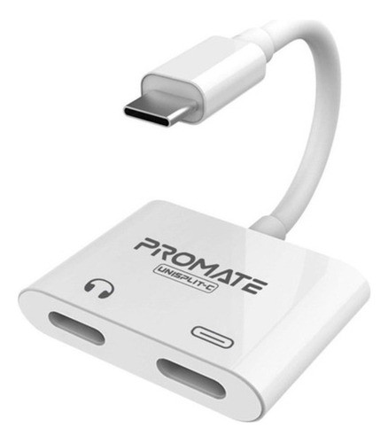 Promate Unisplit-c Adapt Usb-c 2 Puertos Usb-c Audio/pd 15w 0