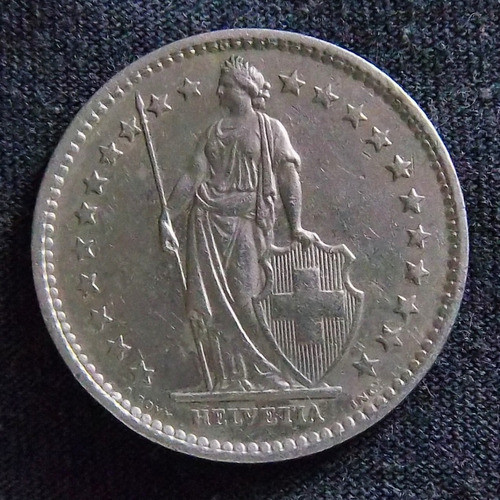 Suiza 2 Francos 1975 Exc Km 21a.1 1