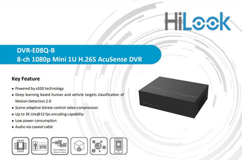 Dvr Hilook 1080p 8 Ch Essd 960gb Motion Detection 2.0 6mp 1