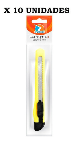 Cortante Cutter Trincheta Chico 9 Mm Ezco X 10 Unidades 1