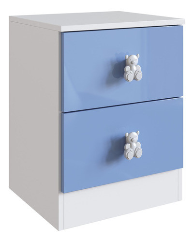 Mesa De Luz Infantil Con 2 Cajones Flex Rosa/celeste - Ltc 0