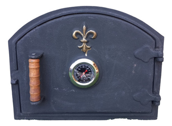 Puerta Horno Fundición Hierro Modelo Flor De Liz 0