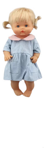 Ropita De Muñeca Bebé Bebotes Muñecos Vestido Con Bolsillo 1