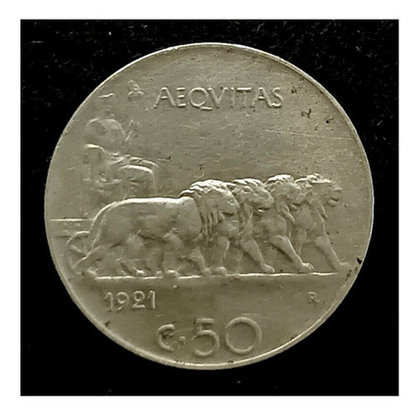 Italia 50 Centesimi 1921 Mb Km 61.1 Canto Liso 0