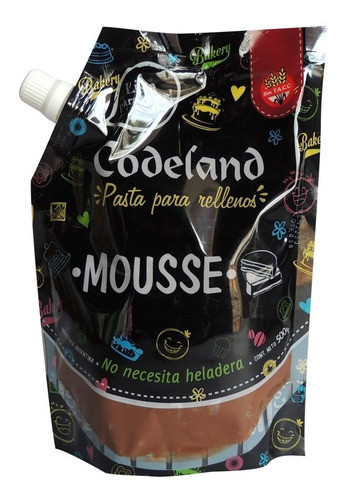 Pasta Relleno Sabor Mousse Codeland X 500 Grs 0