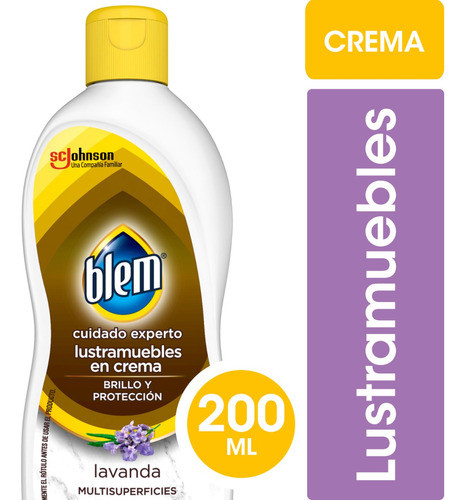 Lustramuebles Blem Lavanda En Crema 200 ml 0