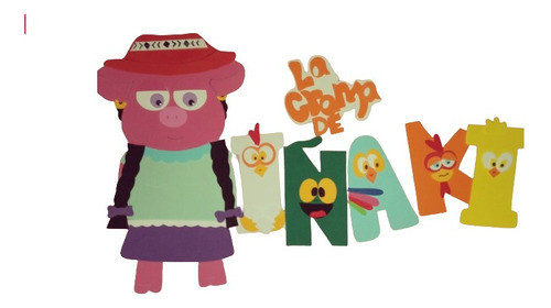 Letras Mesa Torta Granja Zenon Y Mas Goma Eva 0