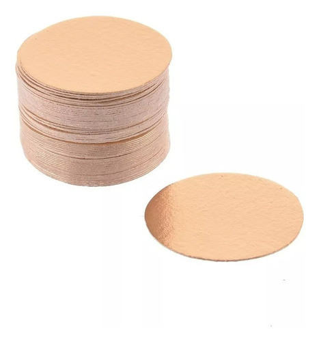 Discos De Cartón Dorados 12 Cm Mini Torta X 100 Unidades 0
