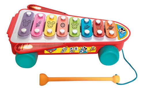 Foguete Xilofone Educativo Com 8 Teclas Mickey Disney Baby 0