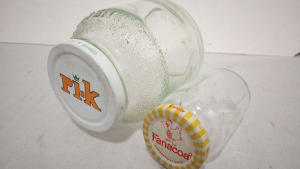 2 Antiguos Frascos Mayonesa Fanacoa Y Ri-k 0