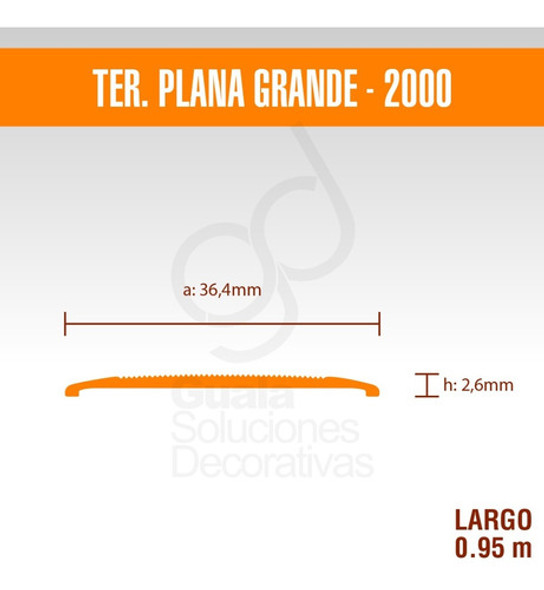 Varilla Plana Aluminio Piso 36.4mm 95cm 2001 Pq Pro 1