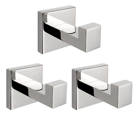 3 Ganchos Para Baño Montaje De Pared (cromado) 0
