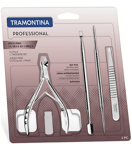Juego Para Cuticulas + Pinza (4 Piezas) 1
