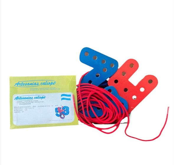 Enhebrado De Números Didáctico Motricidad Fina 0