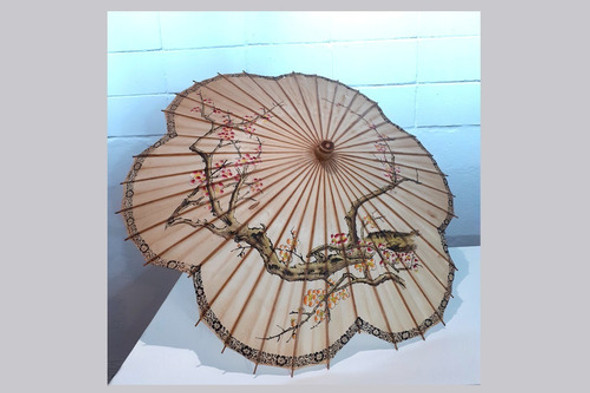 Sombrilla Japonesa De Papel Y Bambú. Japón, Circa 1920. 0