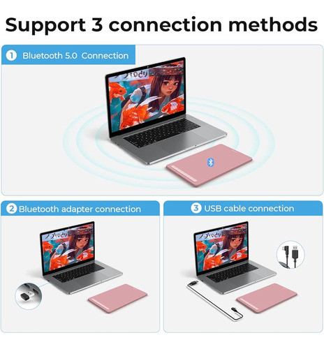 Xppen Drawing Tablet Deco Mw Bluetooth Wireless Computer Gra 1