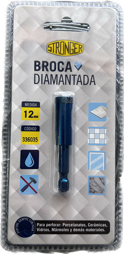 Mecha Broca Diamantada 12mm Stronger S.bel-la 0