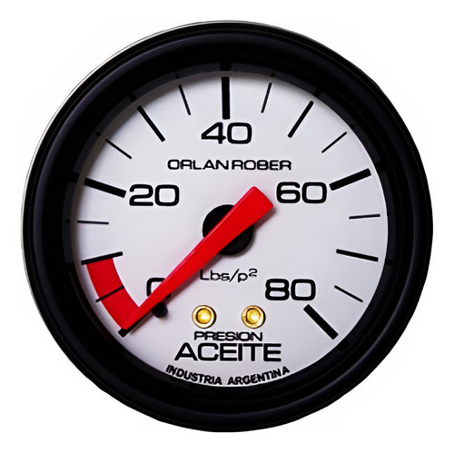 Orlan Rober Medidor De Presión De Aceite Clásico Blanco 0