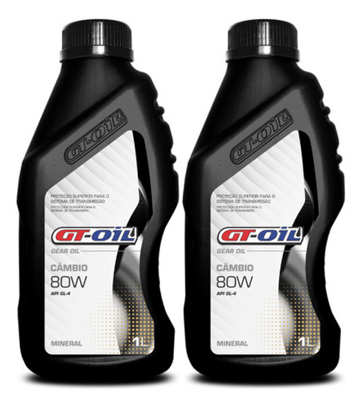 Kit 2 Óleo De Cambio Transmissão Manual Sae 80w Gl4 Mineral 0
