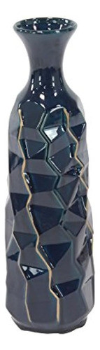 Jarrón Geométrico De Cerámica Moderno Deco 79, 6  X 6  X 21 1