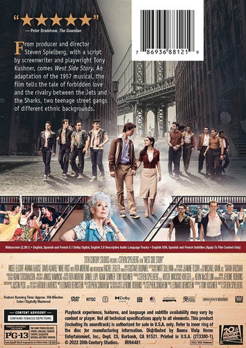 Dvd West Side Story (2021) / De Steven Spielberg 1